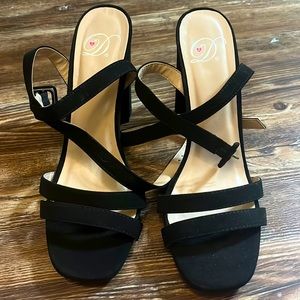 Black thick heels